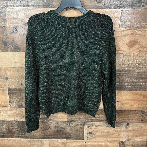 BP Crew Neck Sweater Marled Black Rainbow Flecks Metallic Threading XS - Picture 7 of 14